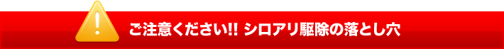 ご注意ください!! シロアリ駆除の落とし穴