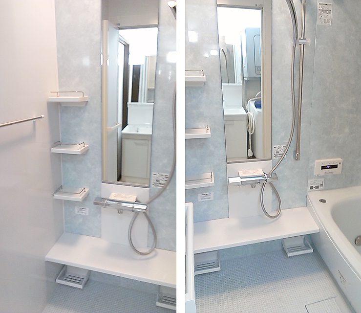 人気の高い　TOTO　ユニットバス　サザナ　を使用。明るく清潔感溢れる浴室となりました。